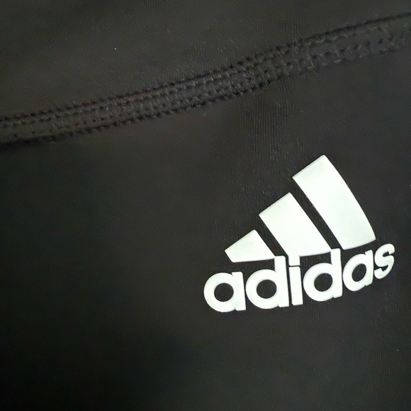Adidas Black Athletic Shorts with High-Rise Waistband - Picture 4 of 6